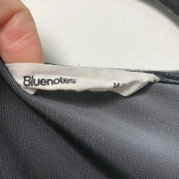 Bluenotes Blue Velour Velvet Mini Dress Goth Witchy  Boho Whimsigoth Medium - Picture 5 of 5